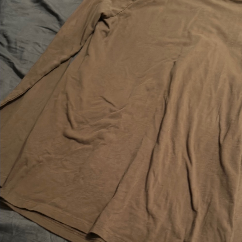 Zenana Outfitters Brown/Tan Long Sleeve Shirt - Picture 6 of 6